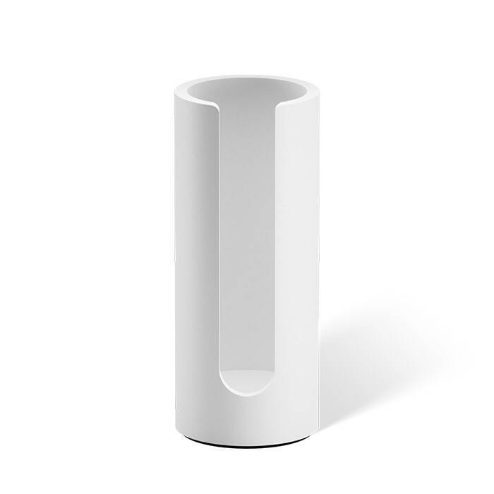 Контейнер для ватных дисков Decor Walther Stone WPB 70х70х170 мм белый матовый 0973350