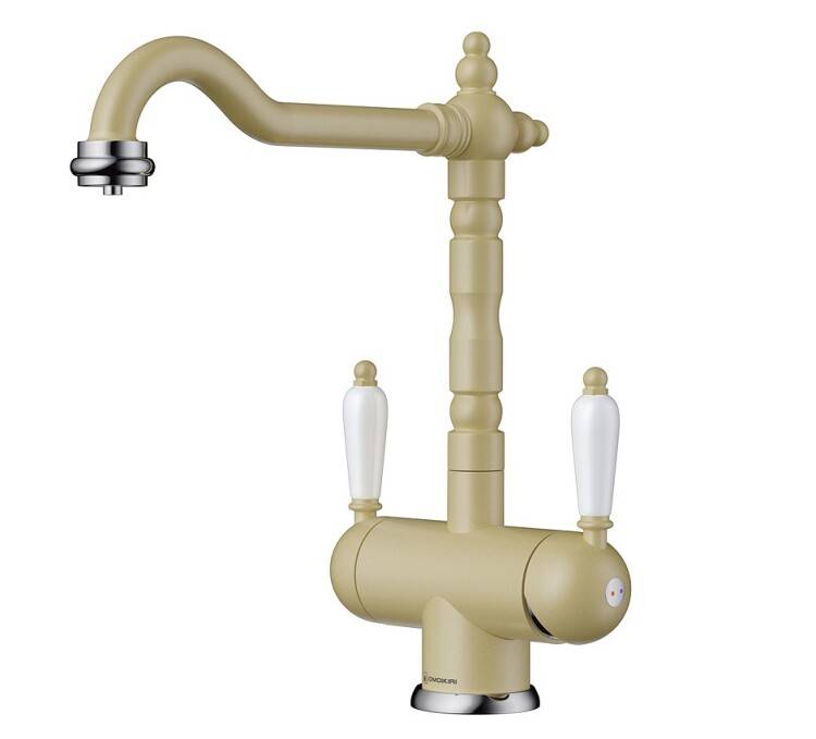 Смеситель для кухни OMOIKIRI Amagasaki однорычажный с каналом для питьевой воды марципан 4994233