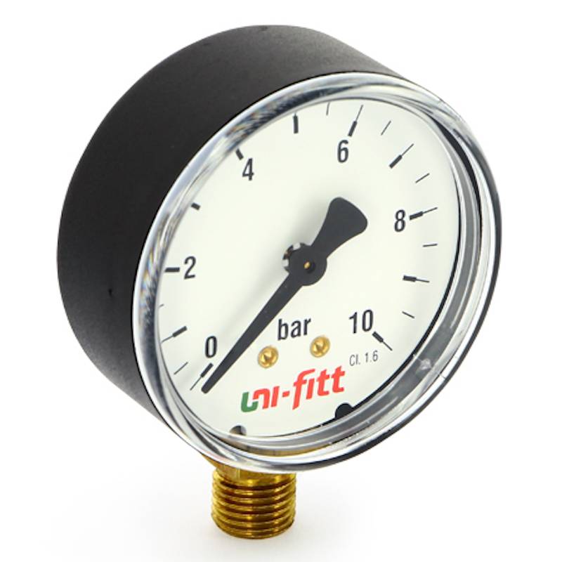 Манометр радиальный Uni-Fitt 6 бар 80 мм 1/2 301D2042