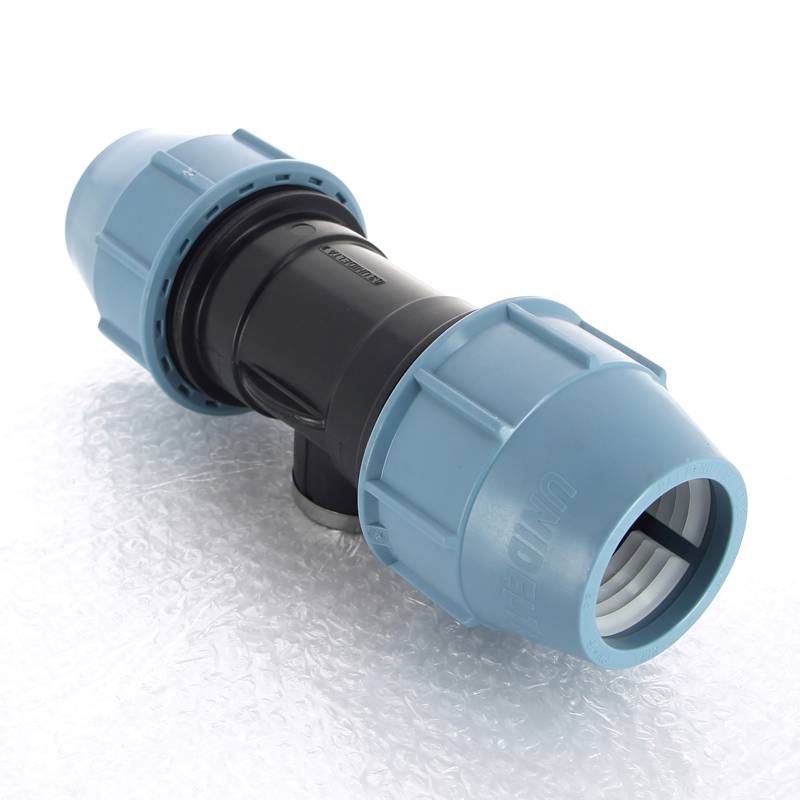 Тройник компрессионный Unidelta для труб ПНД 63х1 1/4 ВР 1007064005