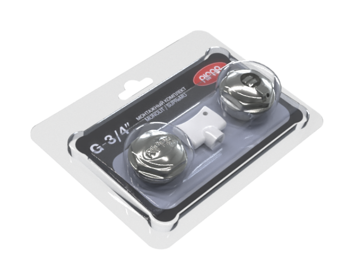 Монтажный комплект RIFAR Monolit SUPReMO 3/4 хром AdG34MSH