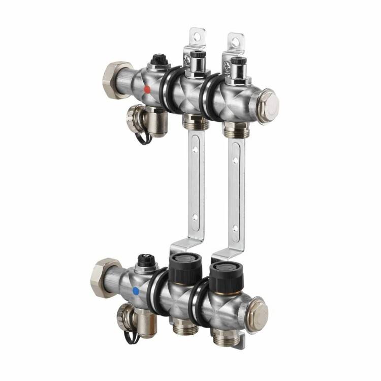 Коллектор Oventrop Multidis SF 2 выхода 1 x 3/4 EK с регулирующими вставками 1405552