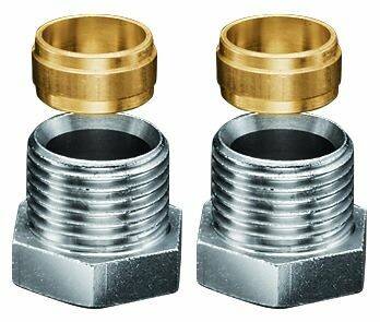 Присоединительный набор Oventrop 1/2 x 15 мм латунь никелированный металлическое уплотнение 2 шт 1016853