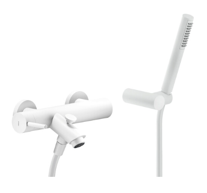 Смеситель для ванны Nobili LIVE с душем матовый белый LV00110WM