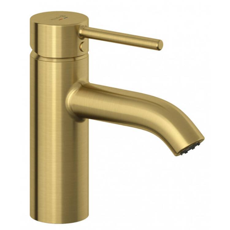 Смеситель для раковины Kludi BOZZ на 3 отверстия золото брашированное 38272N076