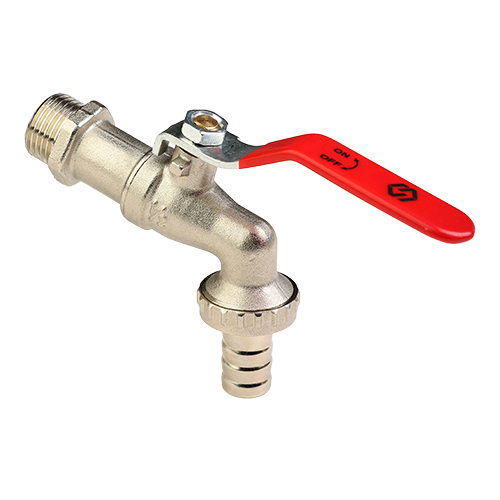 Кран шаровой Hogert Technik Premium 1/2 Н-штуцер PN 16 ручка-рычаг водоразборный BV63304