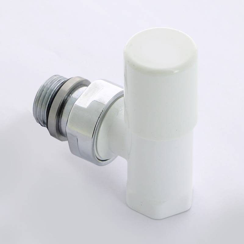 Вентиль радиаторный ручной Carlo Poletti Compact 1/2 НВ угловой белый V150310E