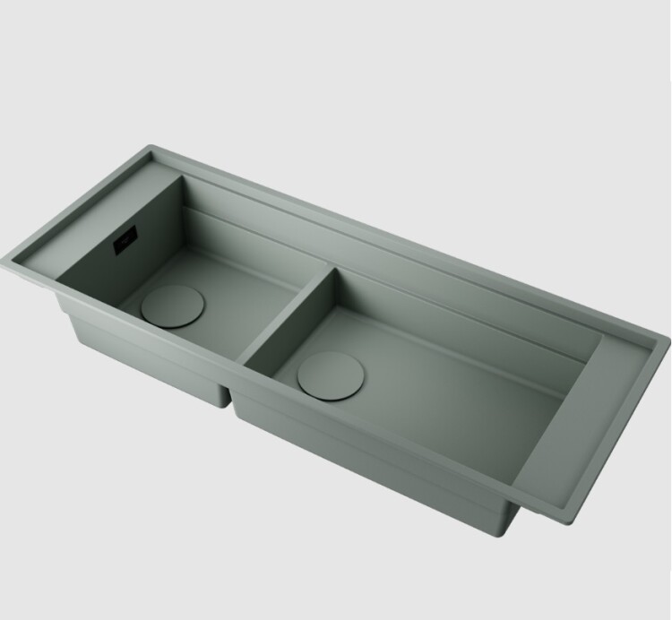 Кухонная мойка OMOIKIRI Sintesi Pro 1100x460 мм 2 чаши wind green 4997453