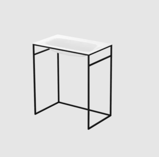 Консоль для раковины Bette BetteLux Shape 800x495x890 мм черный Q011815