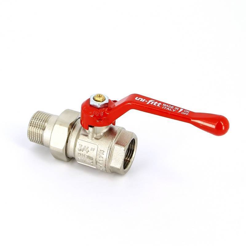 Кран шаровой Uni-Fitt полнопроходной НВ с разъемным соединением рычаг 3/4 113L3000
