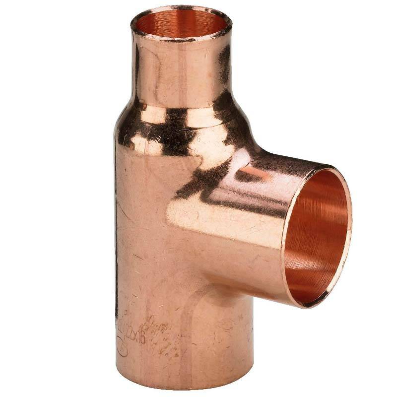 Тройник медный Viega под пайку 42х18х42 мм 125479