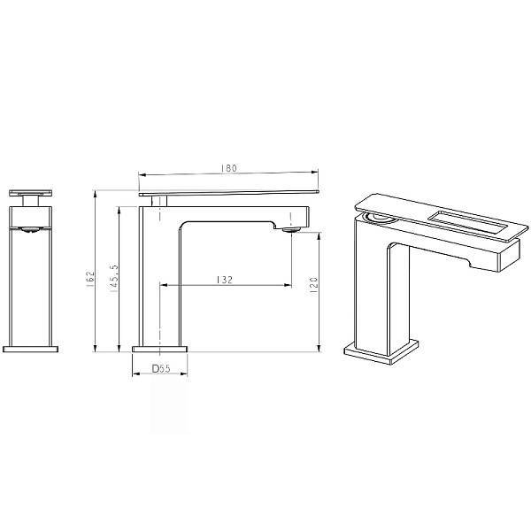 Смеситель для раковины Boheme Q белый/хром 141-WCR.2