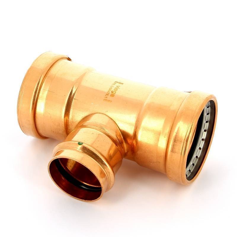 Тройник пресс медный Viega Profipress XL 76.1x54x76.1 мм 476977