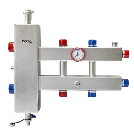 Гидроразделитель из нержавеющей стали с коллектором ZOTA горизонтальный двухсторонний 3 контура GR4930001223