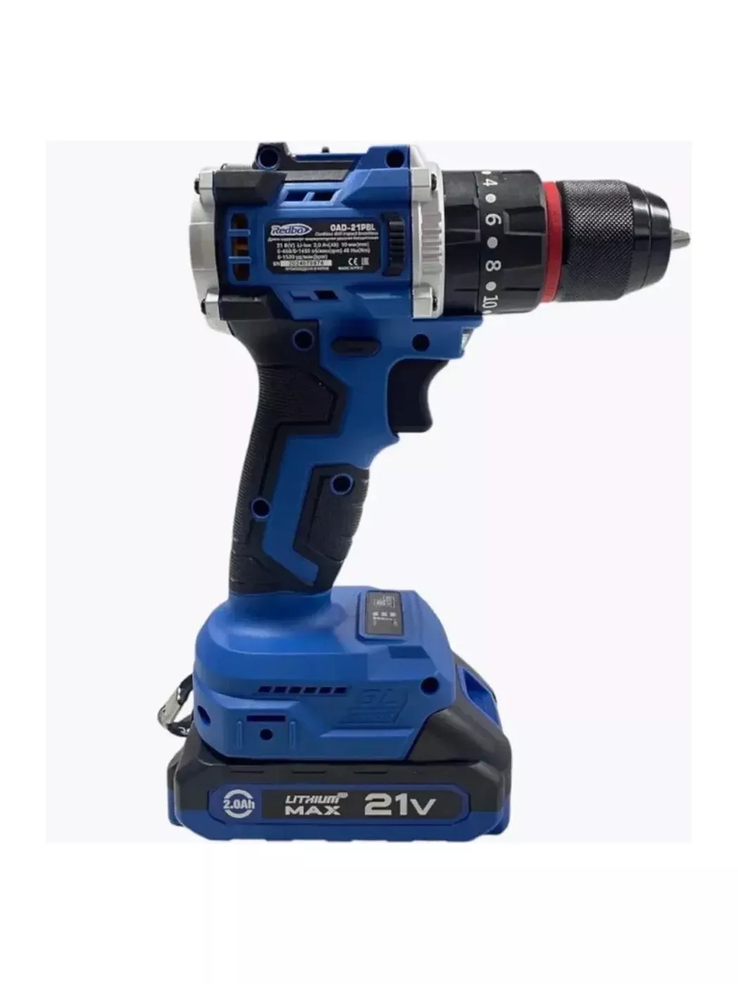 Аккумуляторная ударная дрель-шуруповерт Redbo OAD-21PBL бесщеточная OAD-21PBL