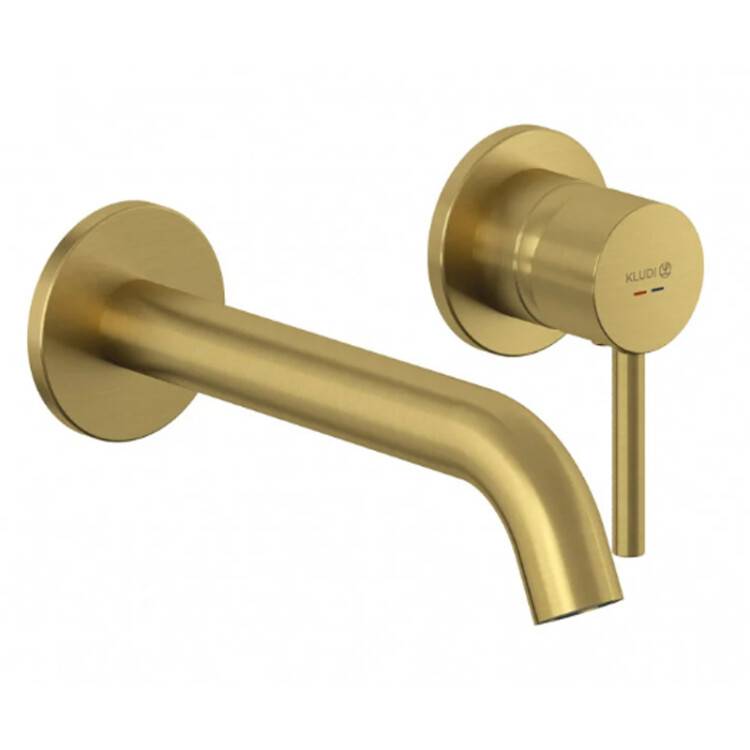 Смеситель для раковины Kludi BOZZ встраиваемый золото брашированное 38245N076