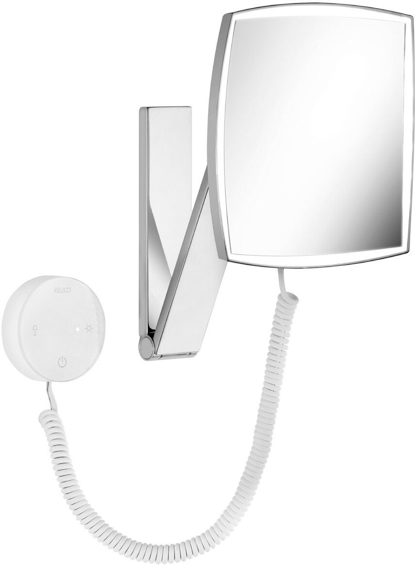 Косметическое зеркало Keuco iLook_move квадратное x5 с подсветкой и панелью управления хром 17613019000