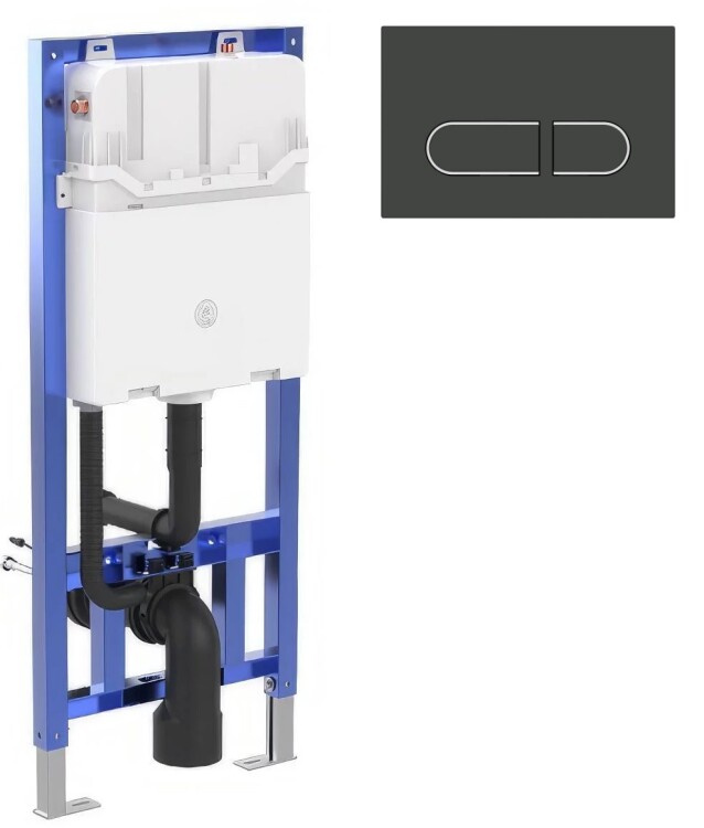 Инсталляция для унитаза Hogibe Smartflow 500х120х1135 мм клавиша черный матовый SF19007905MB