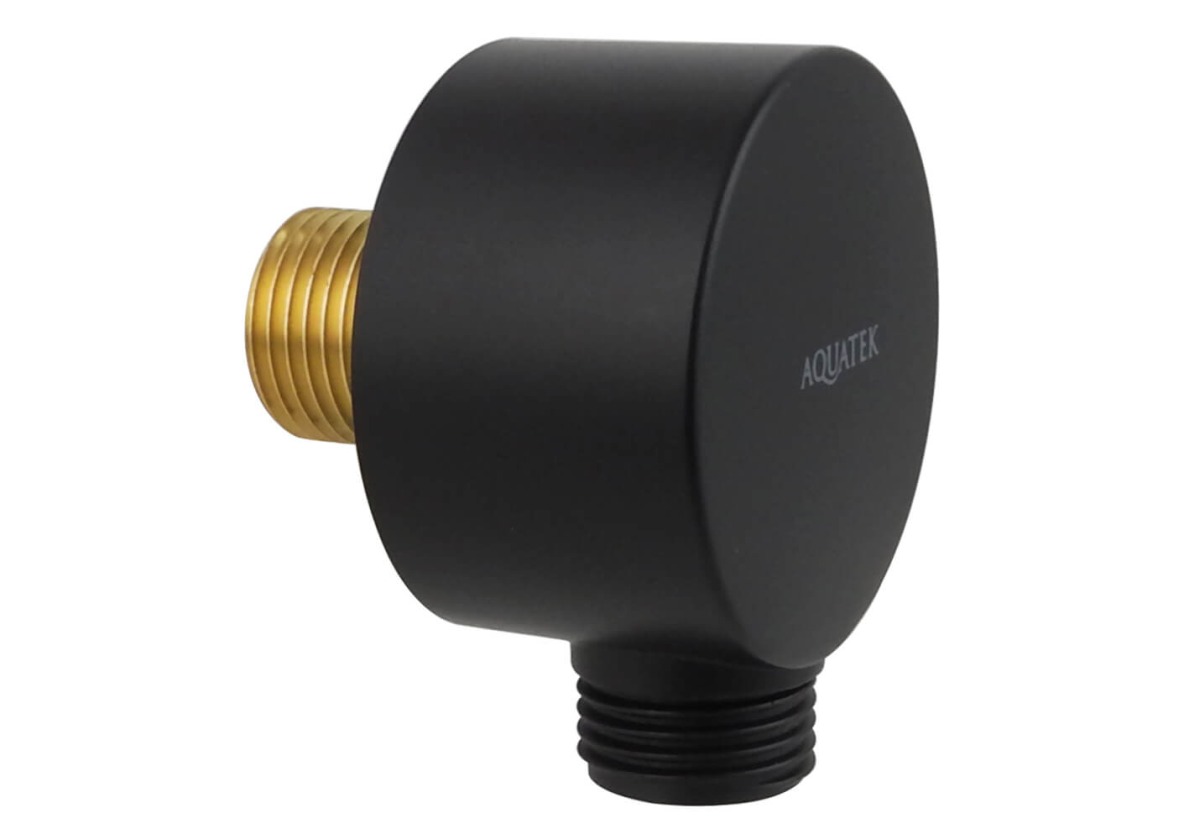 Шланговое подсоединение Aquatek матовый черный AQ2454MB