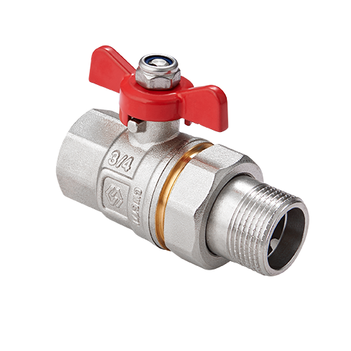 Кран шаровой Hogert Technik Premium 1 НВ PN 40 ручка-бабочка с полусгоном BV52006