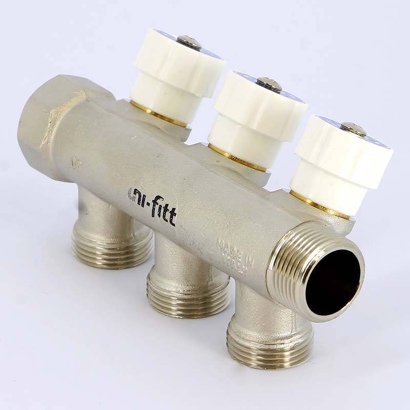 Коллектор с вентилями Uni-Fitt 3/4 3 выхода 3/4 EK 40 мм 402N3330