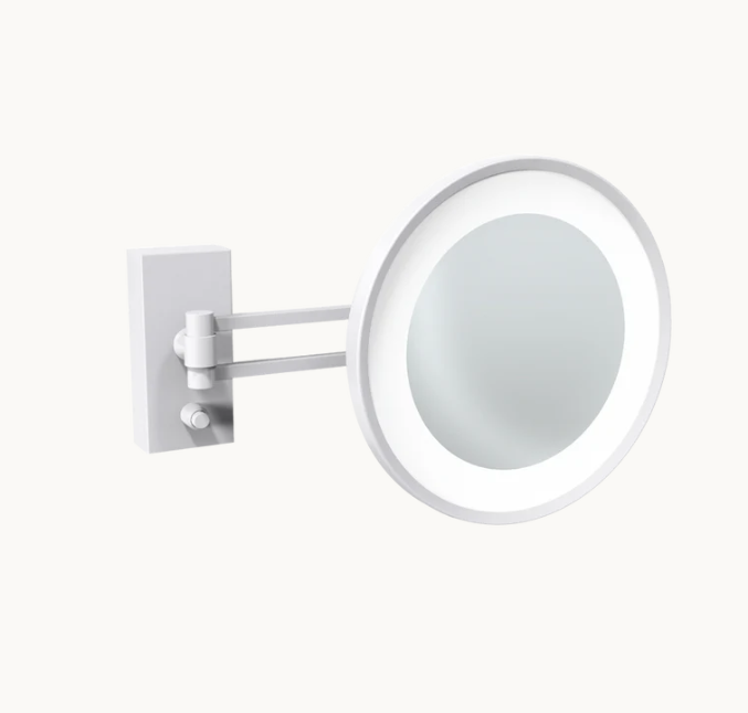 Косметическое зеркало Decor Walther BS 36 LED настенное с подсветкой 3-кратное увеличение White Matt 0122150