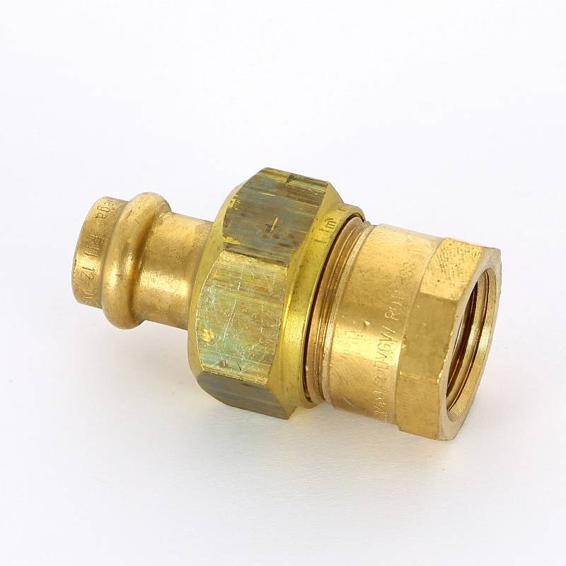 Муфта разъёмная пресс Viega Sanpress бронза 12x1/2 ВР 293024