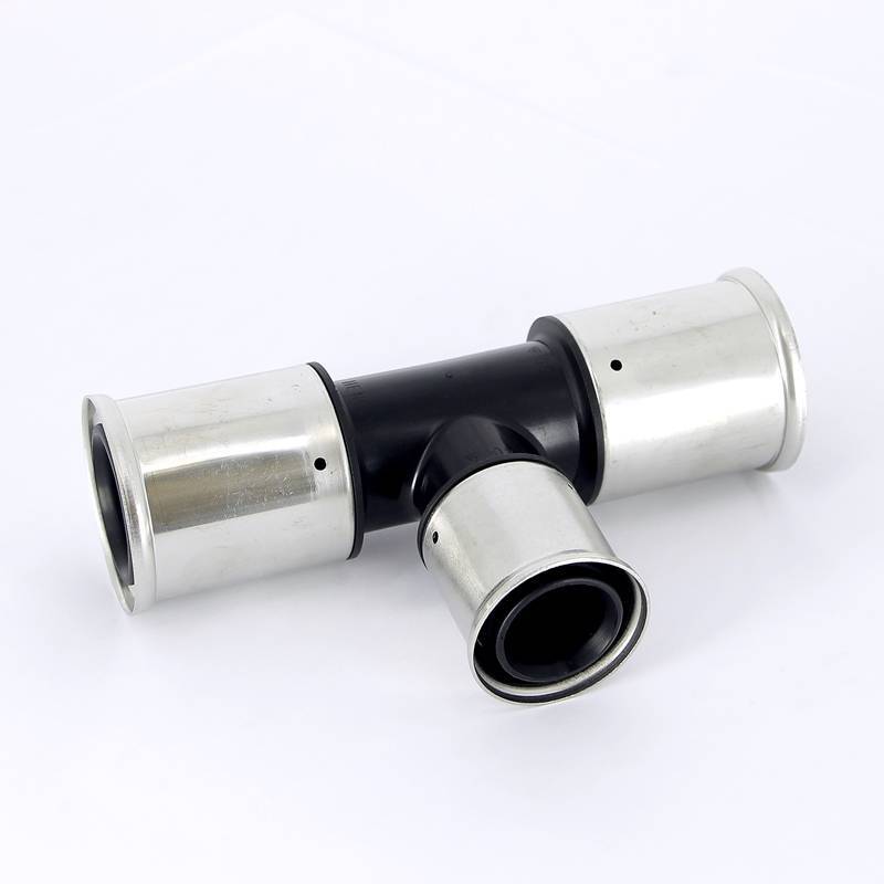 Тройник пресс PVDF Henco 50х40х50 мм 10PK-504050