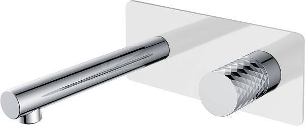 Смеситель для раковины Boheme Stick встраиваемый белый/хром 125-WCR