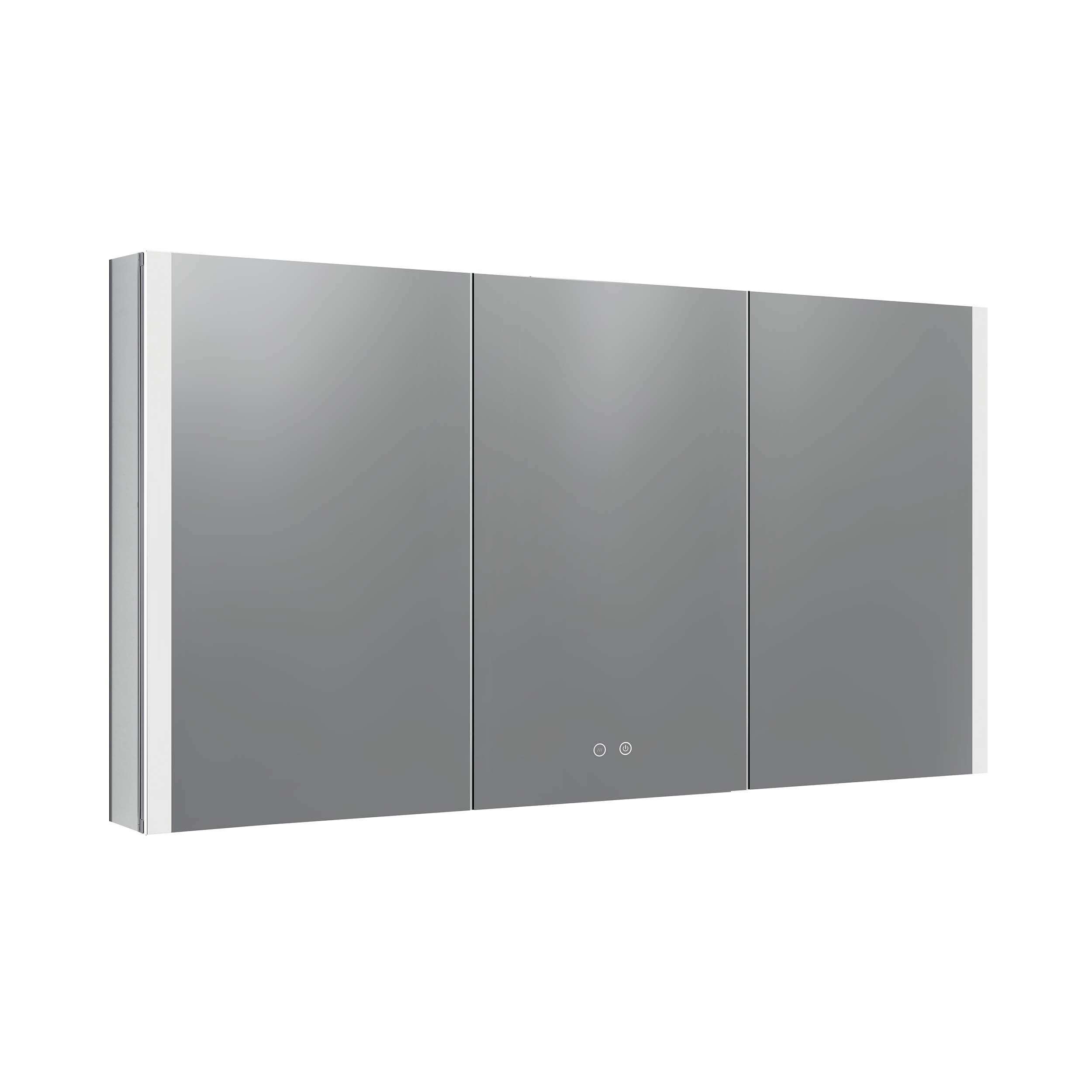 Зеркальный шкаф AQUATON 1200x700x133 мм алюминиевый акриловая подсветка антизапотевание AQ7129-MLC