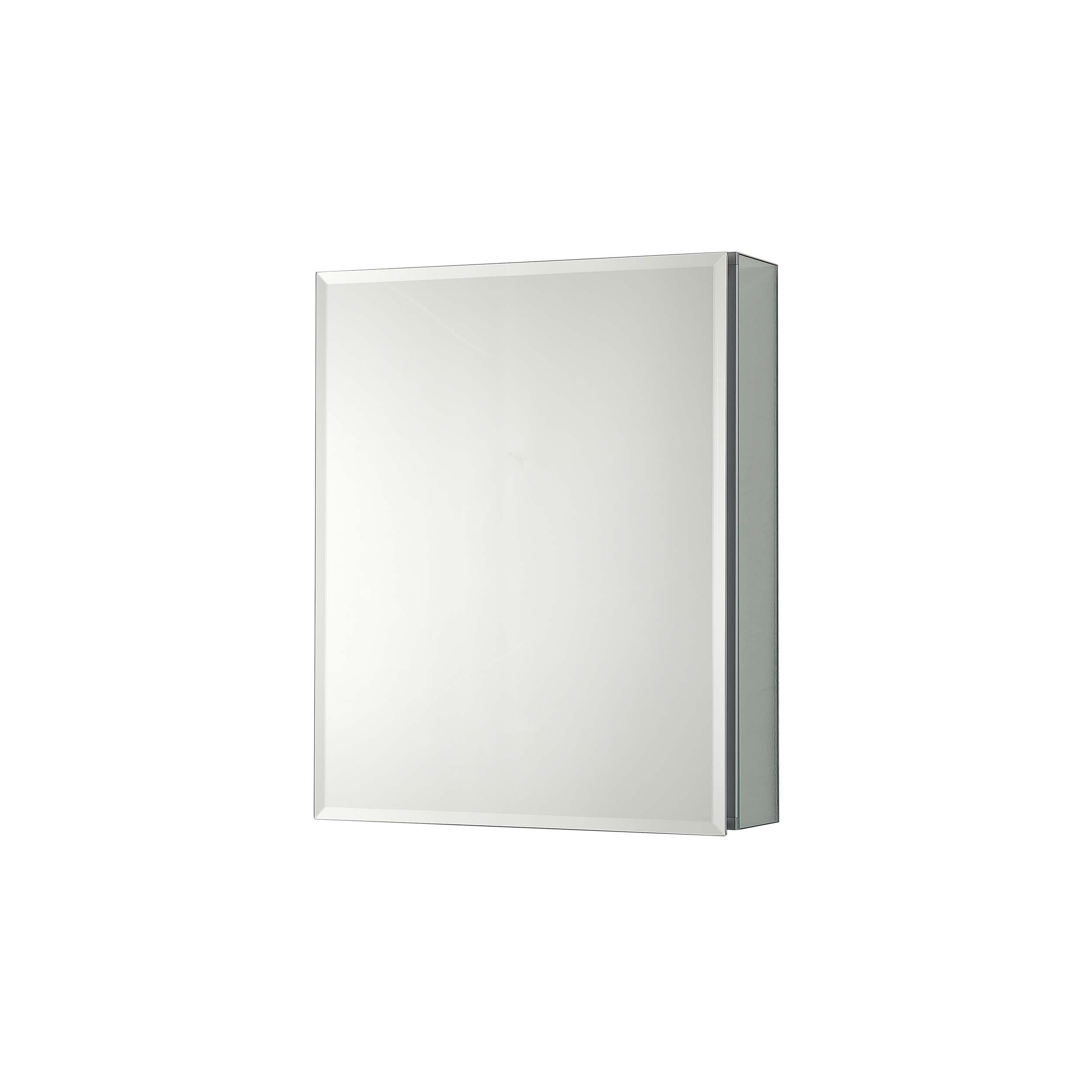 Зеркальный шкаф AQUATON 508x660x134 мм алюминиевый без подсветки петли слева AQ7508-MC