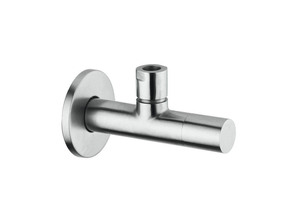 Вентиль угловой Cisal Xion 1/2 матовая сталь ZA002930D1