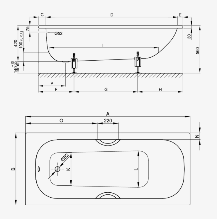Ванна Bette BetteForm 1600x750x420 мм BetteGlasur® Plus цвет Snow 2943440PLUS