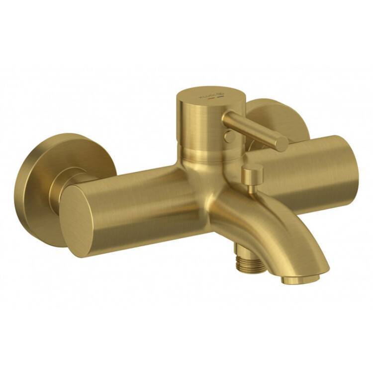 Смеситель для ванны и душа Kludi BOZZ однорычажный золото брашированное 38691N076