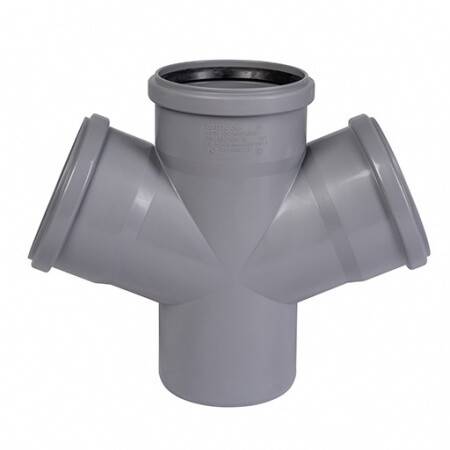 Крестовина одноплоскостная Ostendorf HT HTDA 45° 110/50/50 мм RAL 7037 115540