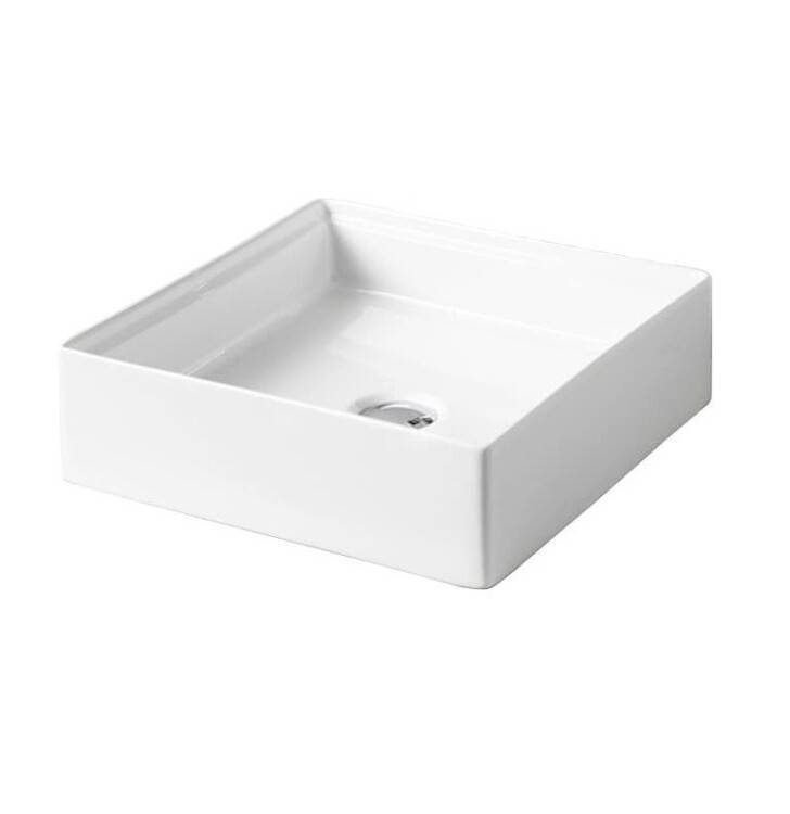 Раковина накладная Artceram Scalino 380х380х115 мм без отверстия белый глянцевый SCL0010100