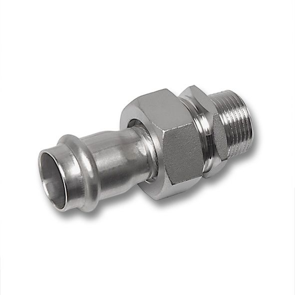 Резьбовое разъемное соединение, Sanha, NiroPress 316L, ВПр-НР, 22xR1, 9333GMVA.3