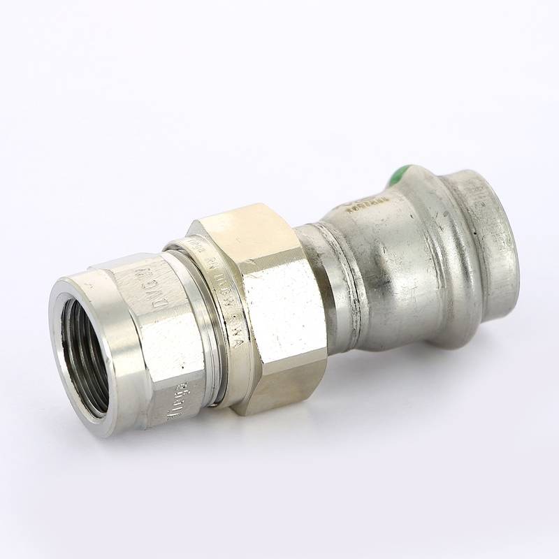 Муфта разъемная Viega Sanpress Inox 22х1/2 пресс-В с плоским уплотнением 437497