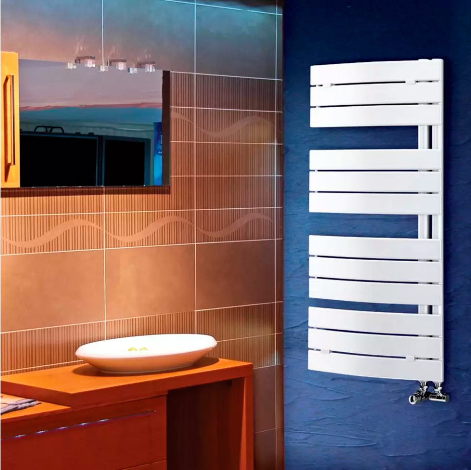 Полотенцесушитель электрический Lazzarini Pieve 842x550 мм изогнутый белый 5283