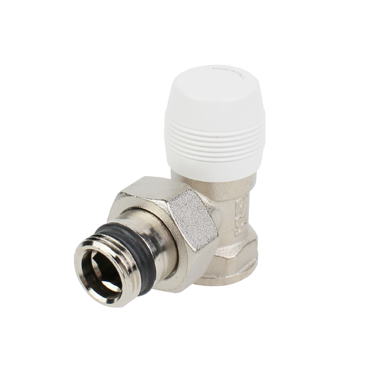 Вентиль отсекающий угловой EVR 1/2 ВН никелированный 10.3412