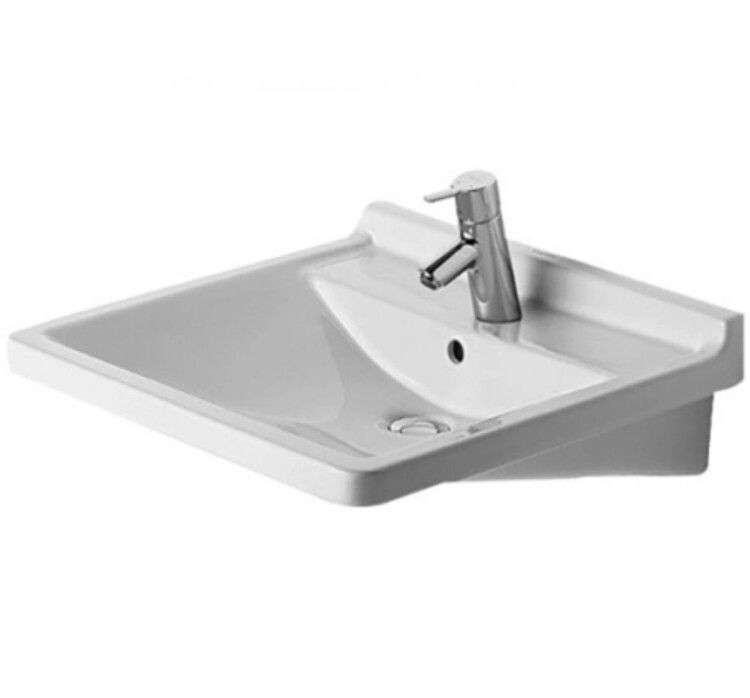 Раковина, Duravit, Starck 3, шгв 600-545-165, отверстия для смесителя-1, цвет-белый