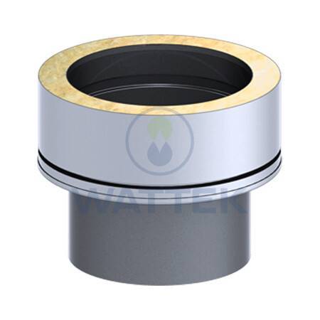 Переход дымохода одностенный-двустенный Jeremias EW-DW 180 мм 4ADMT