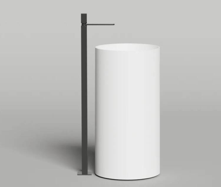 Раковина напольная Salini Armonia Round 450x450x900 мм белый матовый 130421M