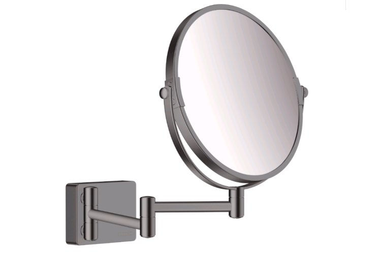 Косметическое зеркало Hansgrohe AddStoris без подсветки черный хром шлифованный 41791340