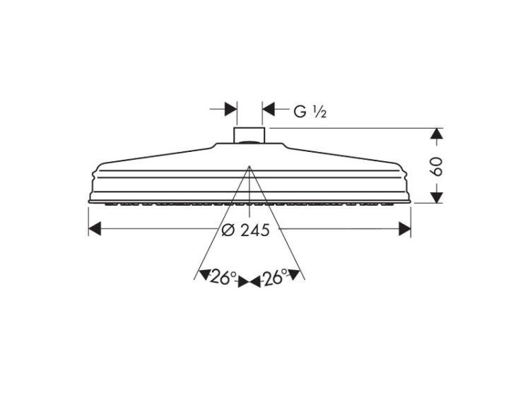 Верхний душ AXOR Montreux 240 мм 1jet RainAir шлифованная бронза 28474140