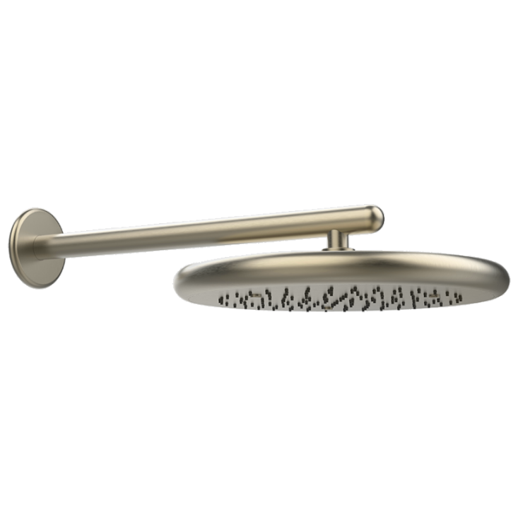 Верхний душ Gessi Goccia 334x334 мм с держателем Finox Brushed Nickel 33756149