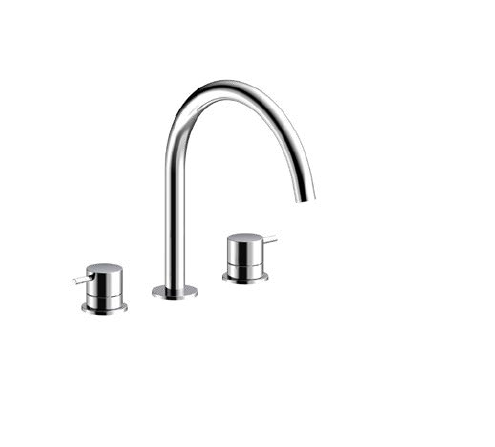 Смеситель для раковины Almar двухвентильный на 3 отверстия латунь брашированная PVD E214004HB