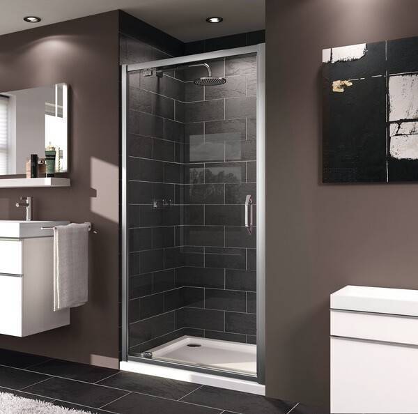 Душевая дверь в нишу Huppe X1 1000х1900 мм серебро блестящее стекло прозрачное 140705069321