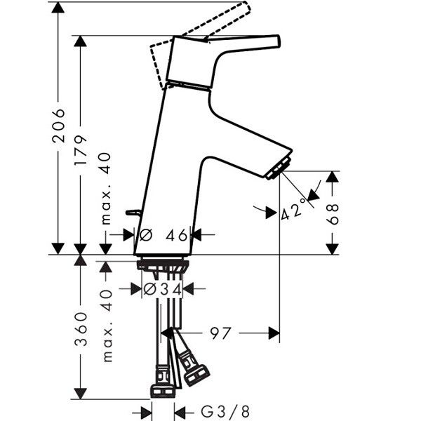 Смеситель для раковины Hansgrohe Talis S хром 72013000