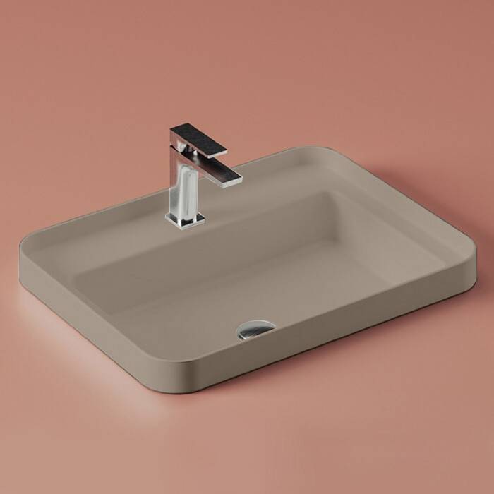 Раковина накладная Artceram FUORI SCALA 605x455x153 мм Brown matera TFL034 41 00